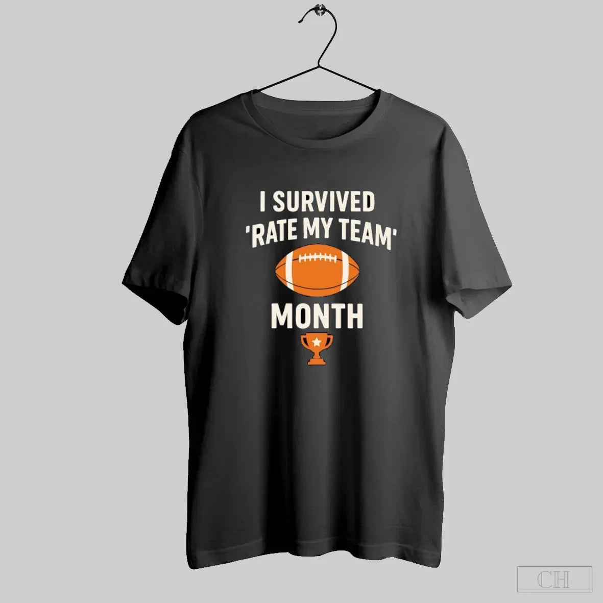 I Survived Rate My Team Month Fantasy Football Trophy S Black T-Shirts, Hoodie, Sweatshirt - T-Shirt, Sweatshirt, Hoodie