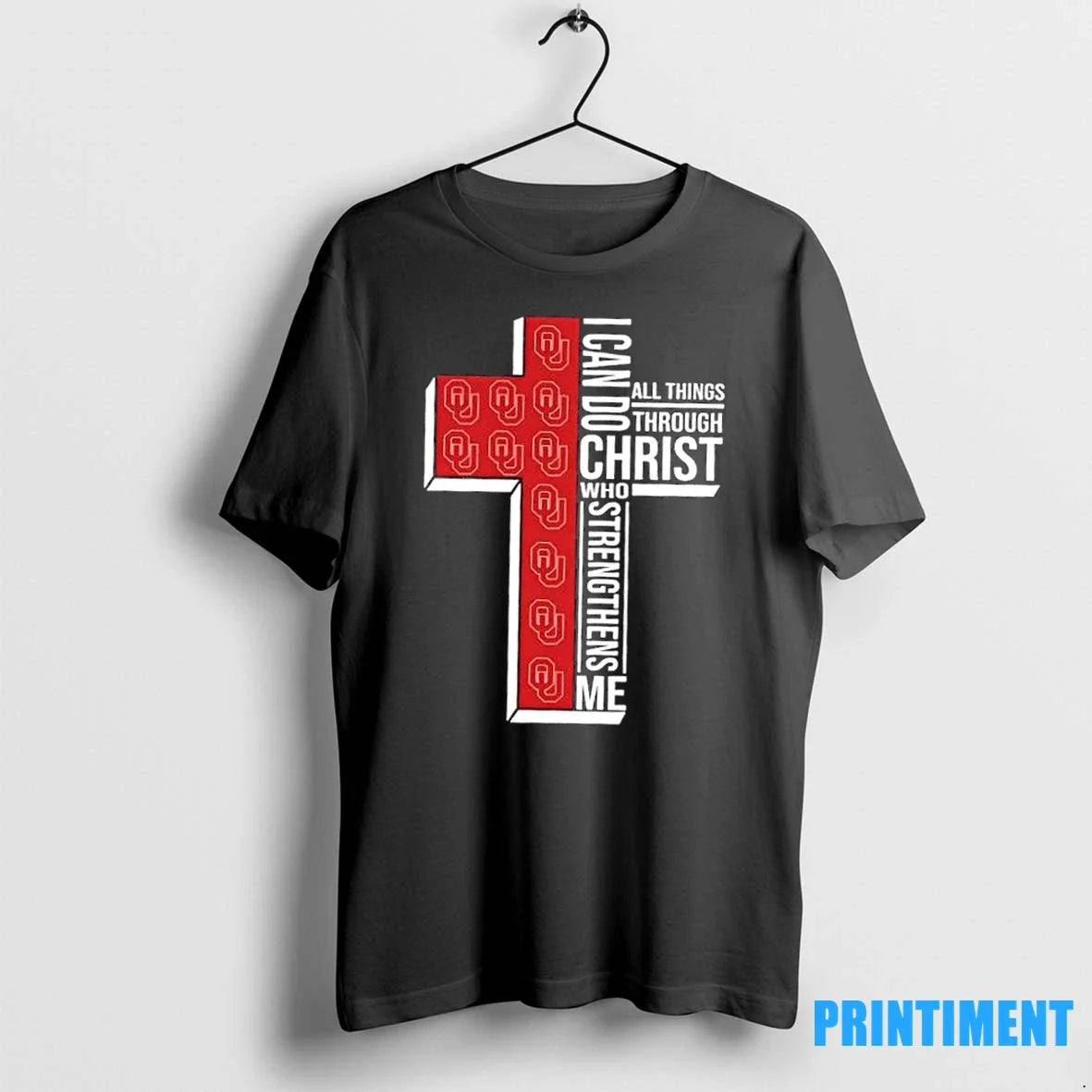I Can Do All Things Through Christ Who Strengthens Me Oklahoma Sooners Football Cross T-Shirts, Hoodie, Sweatshirt - T-Shirt, Sweatshirt, Hoodie