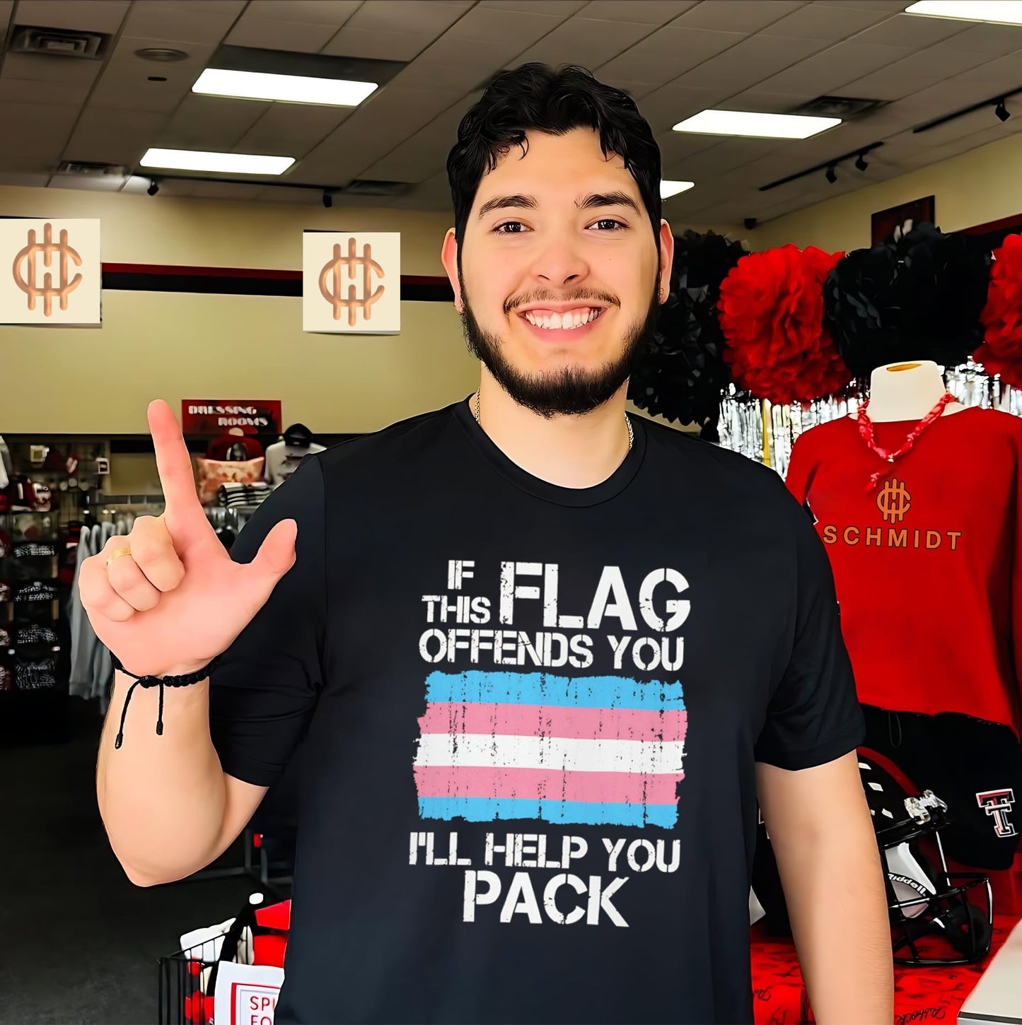 If This Trans Flag Offends You I Will Help You Pack Pride shirt Unisex T-shirt, Sweatshirt, Hoodie, Long Sleeve Tee - T-Shirt, Sweatshirt, Hoodie