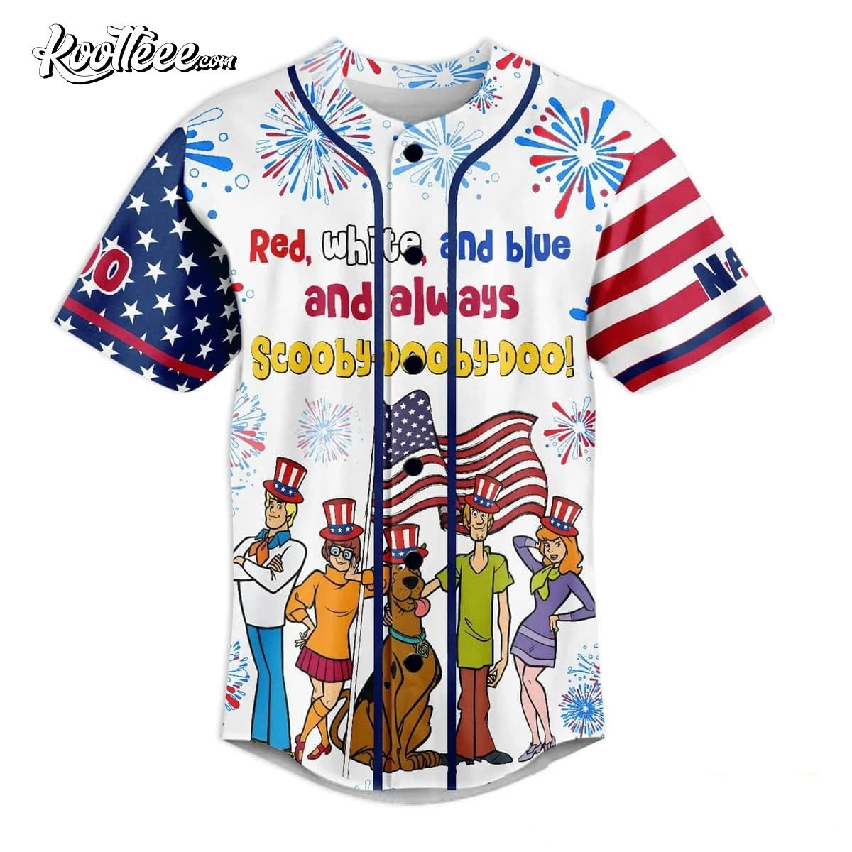 Independence Day Red White And Blue And Always Scooby-Doo Baseball Jersey Unisex T-shirt, Sweatshirt, Hoodie, Long Sleeve Tee - T-Shirt, Sweatshirt, Hoodie