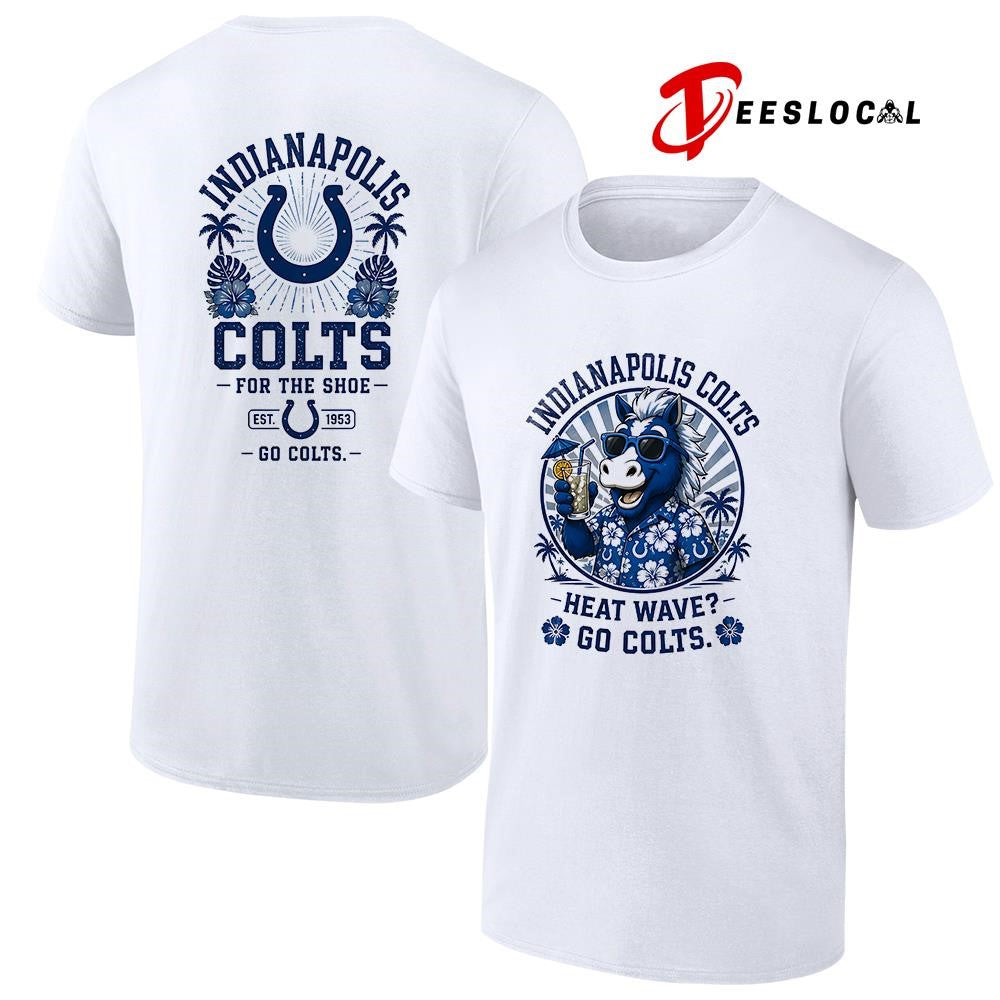 Indianapolis Colts heat wave beach vibes mascot shirt Unisex T-shirt, Sweatshirt, Hoodie, Long Sleeve Tee - T-Shirt, Sweatshirt, Hoodie