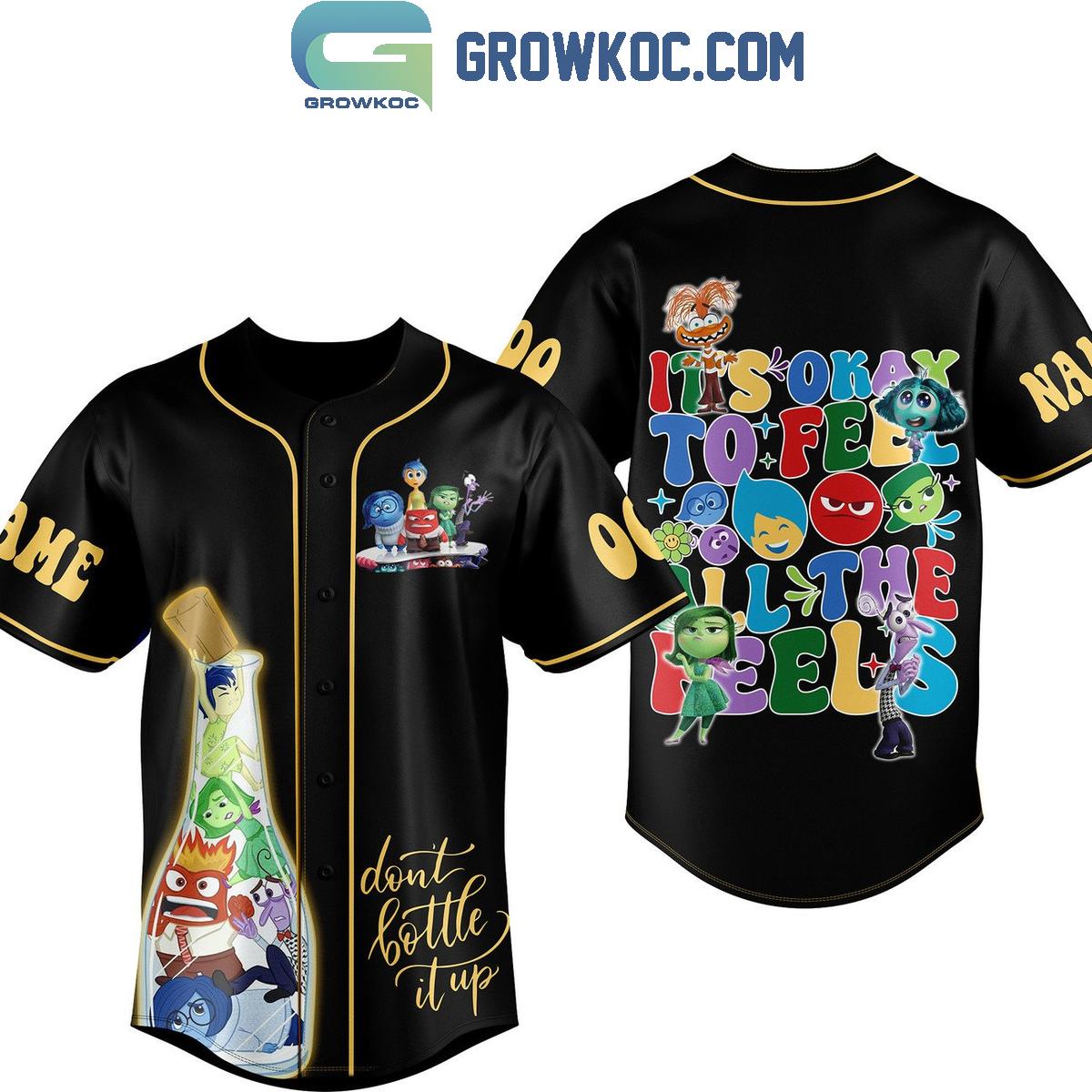 Inside Out 2024 Dont Bottle It Up Personalized Baseball Jersey Unisex T-shirt, Sweatshirt, Hoodie, Long Sleeve Tee - T-Shirt, Sweatshirt, Hoodie