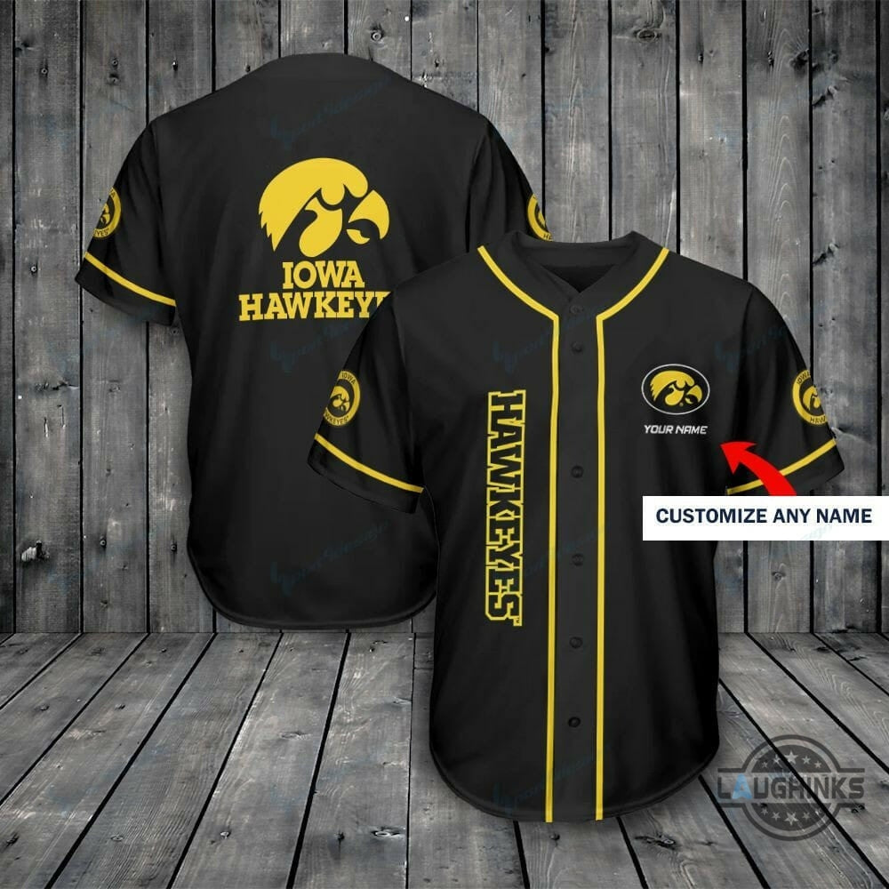 Iowa Baseball Jersey All Over Printed Ncaa Iowa Hawkeyes Custom Name Black Jersey Shirts The University Of Iowa Baseball Uniform NEW - T-Shirt, Sweatshirt, Hoodie