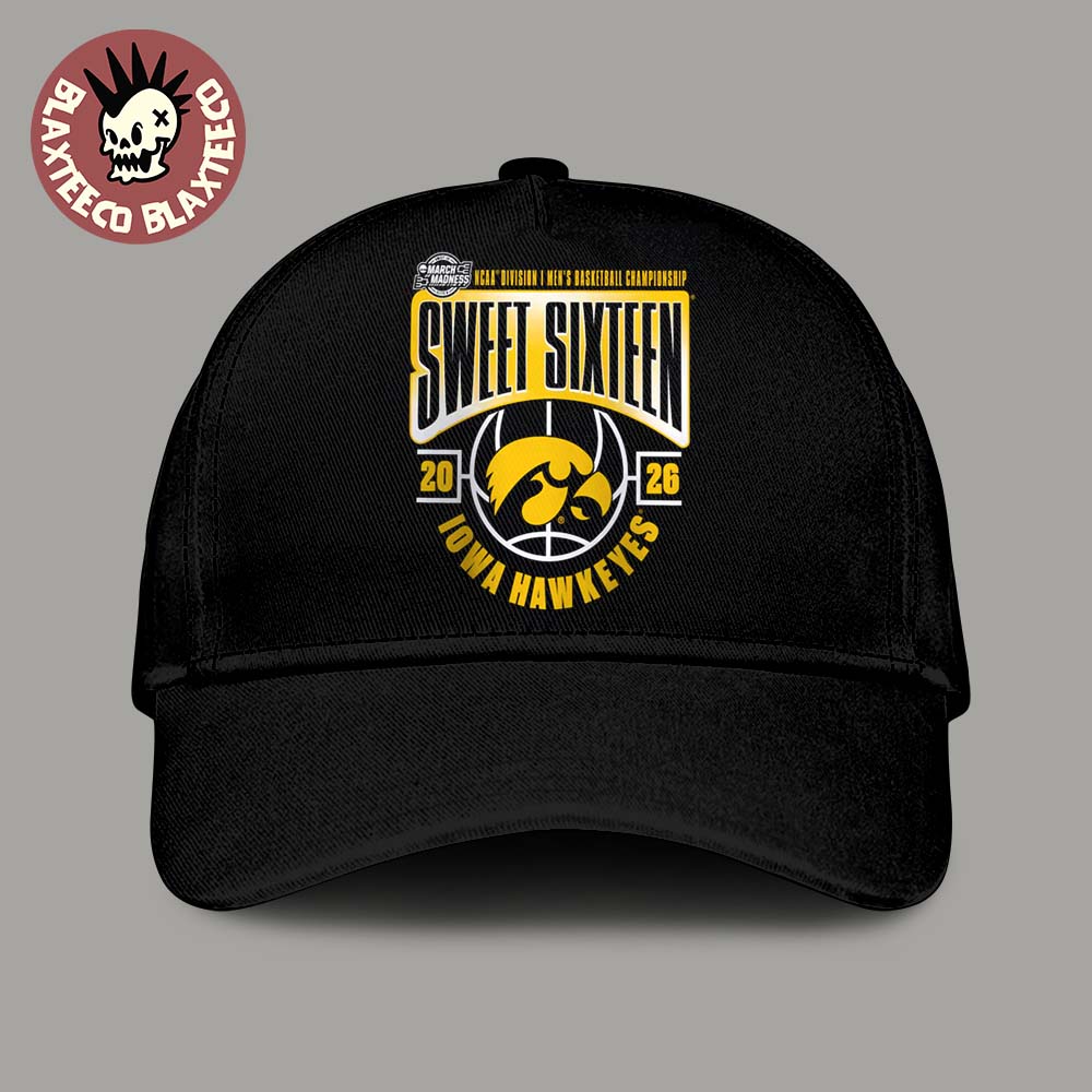 Iowa Hawkeyes Mens Basketball 2026 NCAA March Madness Sweet 16 Cap Hat Snapback Unisex T-shirt, Sweatshirt, Hoodie, Long Sleeve Tee - T-Shirt, Sweatshirt, Hoodie