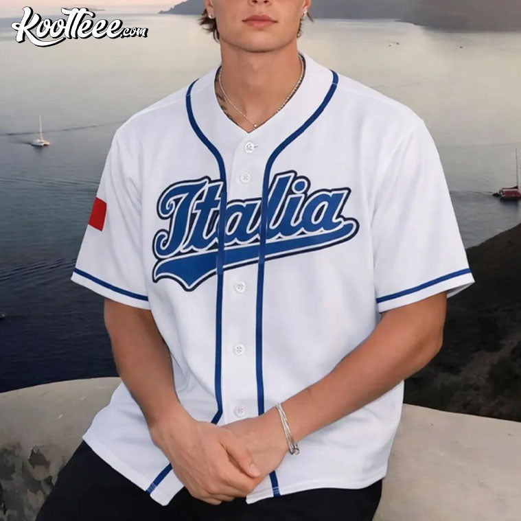 Italian Flag Team Uniform Custom Italia Baseball Jersey Unisex T-shirt, Sweatshirt, Hoodie, Long Sleeve Tee - T-Shirt, Sweatshirt, Hoodie