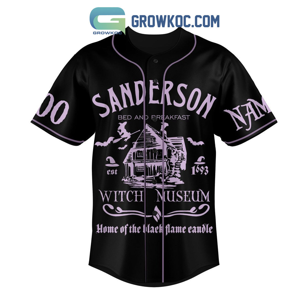 Its Just A Bunch Of Hocus Pocus Sanderson Bed And Breakfast Personalized Baseball Jersey Unisex T-shirt, Sweatshirt, Hoodie, Long Sleeve Tee - T-Shirt, Sweatshirt, Hoodie