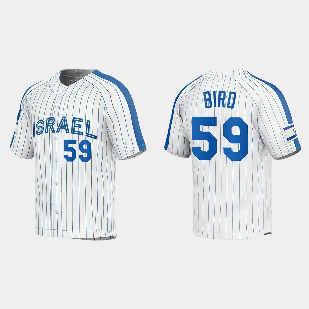 #59 JAKE BIRD ISRAEL BASEBALL 2023 WORLD BASEBALL CLASSIC JERSEY ¨C WHITE Stitches Baseball Jerseys baseball jersey product view 1