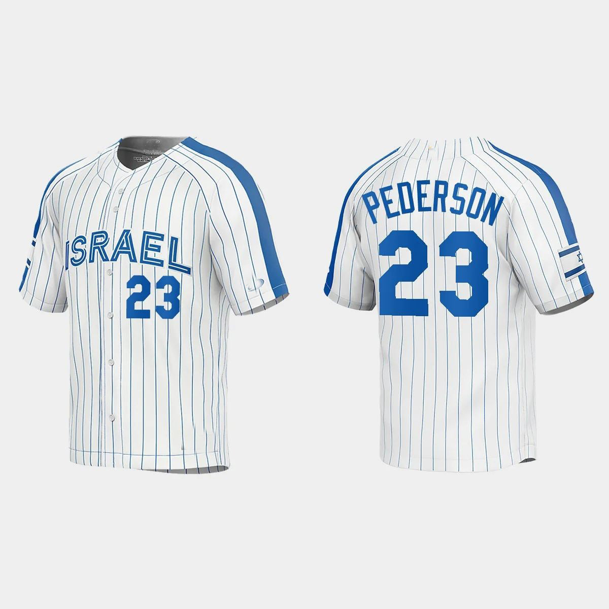#23 JOC PEDERSON ISRAEL BASEBALL 2023 WORLD BASEBALL CLASSIC JERSEY ¨C WHITE Stitches Baseball Jerseys baseball jersey product view 1