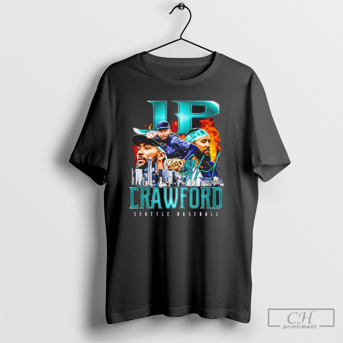 Jp Crawford Seattle Mariners Baseball Retro Flair Signature Shirts T-Shirts, Hoodie, Sweatshirt - T-Shirt, Sweatshirt, Hoodie