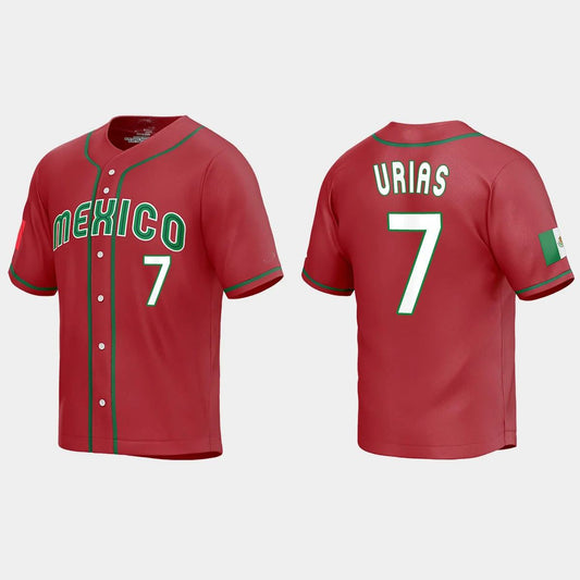 #7 JULIO URIAS MEXICO BASEBALL 2023 WORLD BASEBALL CLASSIC JERSEY ¨C WHITE Stitches Baseball Jerseys baseball jersey product view 1