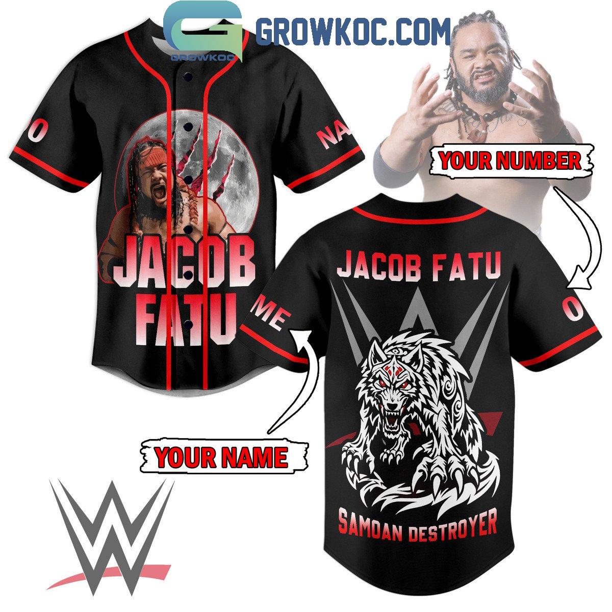 Jacob Fatu Samoan Destroyer Personalized Baseball Jersey Unisex T-shirt, Sweatshirt, Hoodie, Long Sleeve Tee - T-Shirt, Sweatshirt, Hoodie