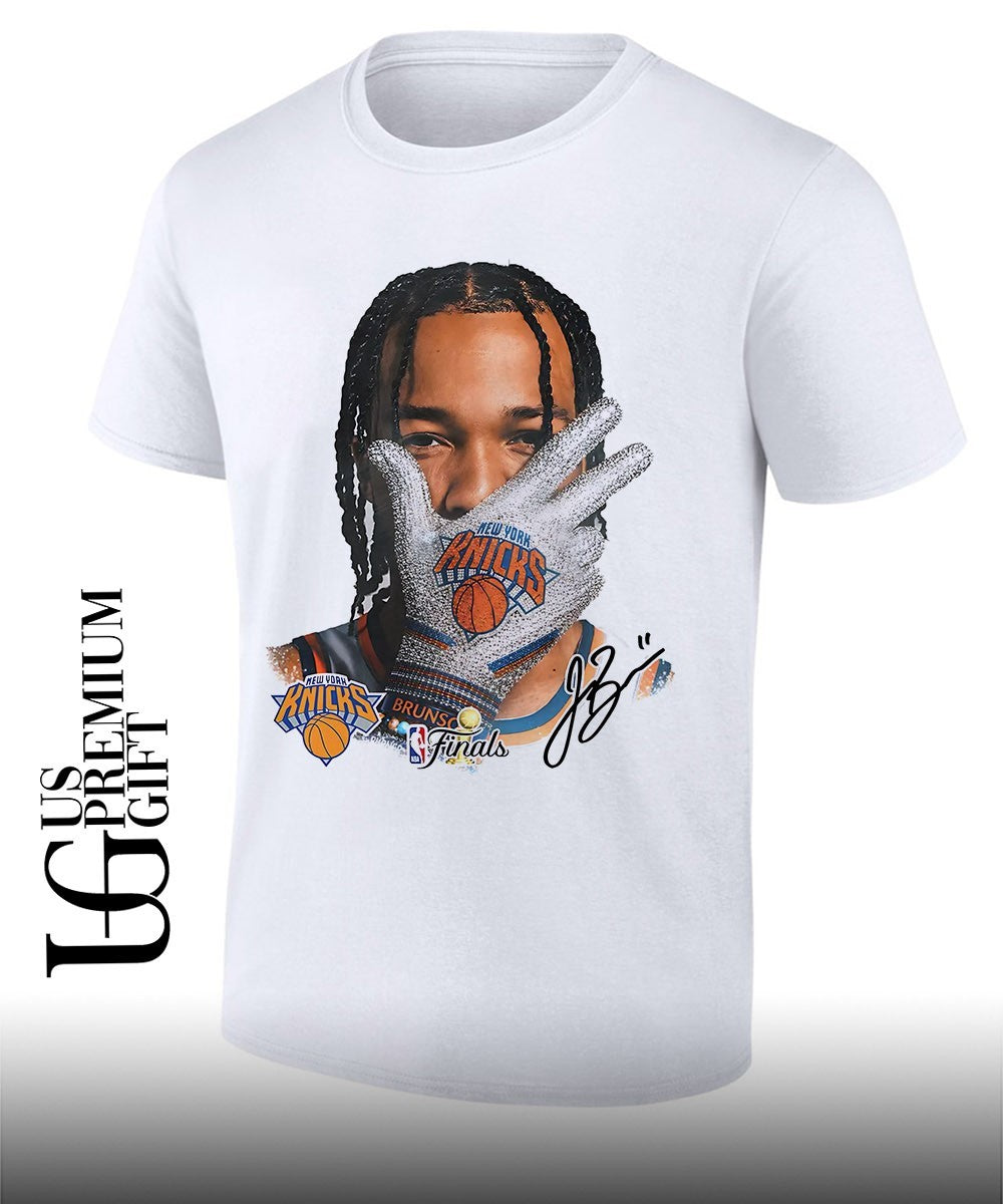 Jalen Brunson Iced Out Glove Knicks finals portrait T-shirt Unisex T-shirt, Sweatshirt, Hoodie, Long Sleeve Tee - T-Shirt, Sweatshirt, Hoodie