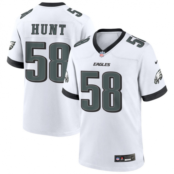 Jalyx Hunt Philadelphia Eagles Jersey - White football jersey product view 1