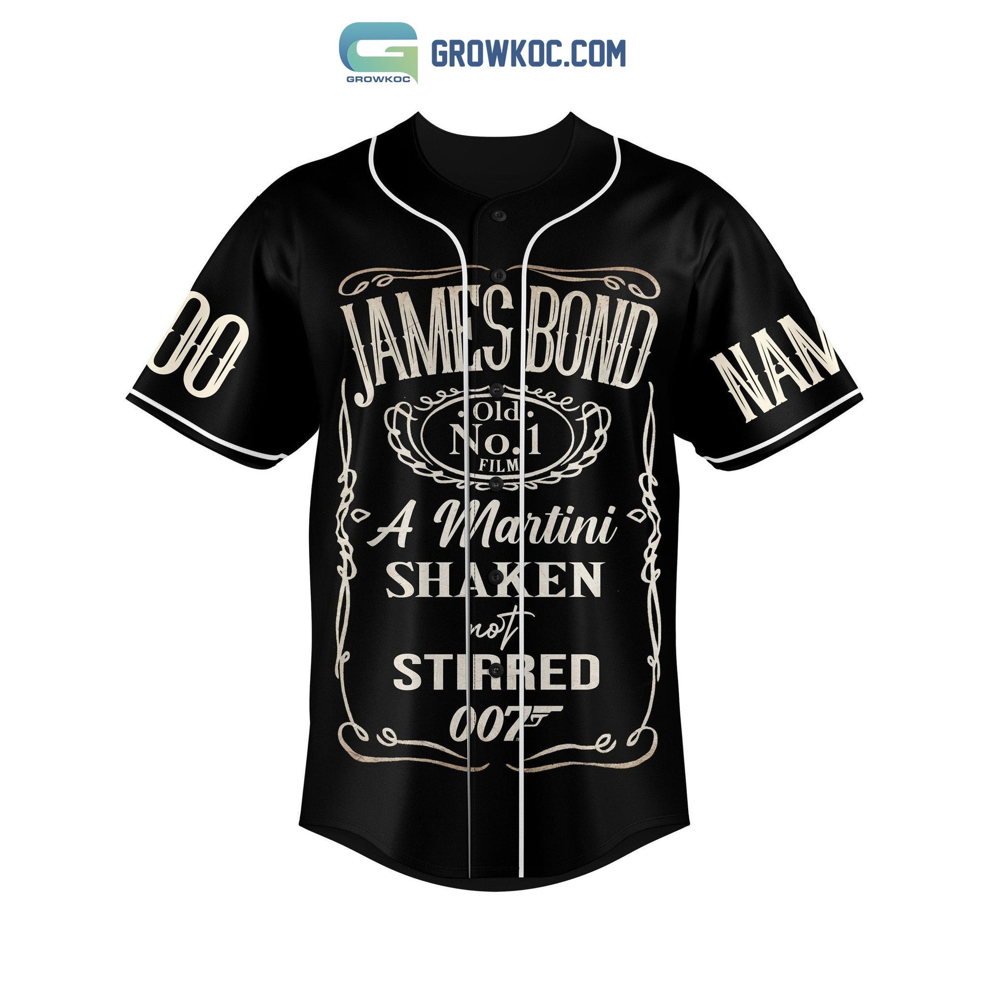 James Bond Connery Sean Secret Agent 007 60th Anniversary Personalized Baseball Jersey Unisex T-shirt, Sweatshirt, Hoodie, Long Sleeve Tee - T-Shirt, Sweatshirt, Hoodie