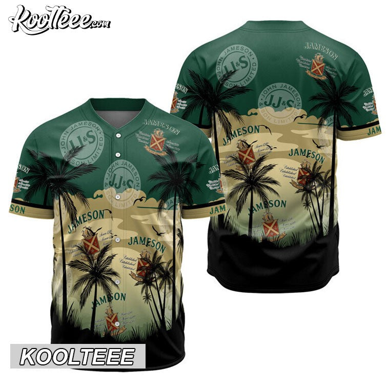 Jameson Coconut Trees Baseball Jersey Unisex T-shirt, Sweatshirt, Hoodie, Long Sleeve Tee - T-Shirt, Sweatshirt, Hoodie