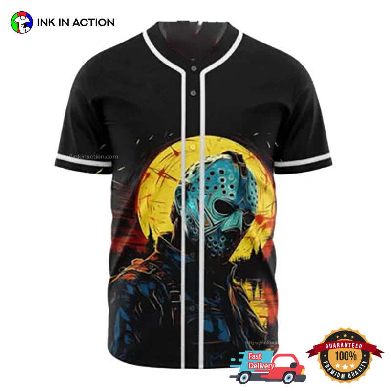 Jason Voorhees Bloody Night Halloween Baseball Jersey Unisex T-shirt, Sweatshirt, Hoodie, Long Sleeve Tee - T-Shirt, Sweatshirt, Hoodie