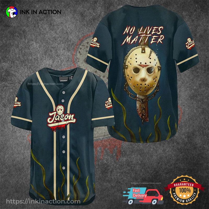 Jason Voorhees No Live Matter Mens Baseball Jersey Unisex T-shirt, Sweatshirt, Hoodie, Long Sleeve Tee - T-Shirt, Sweatshirt, Hoodie