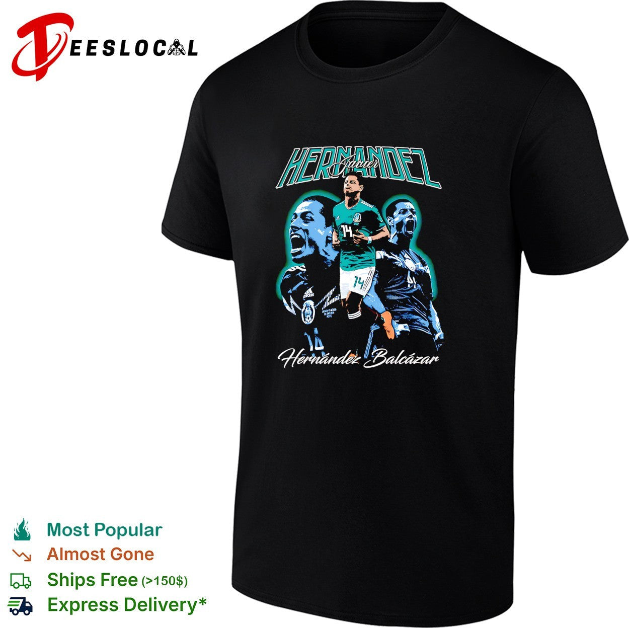 Javier Hernandez Balcazar Mexico portrait shirt Unisex T-shirt, Sweatshirt, Hoodie, Long Sleeve Tee - T-Shirt, Sweatshirt, Hoodie