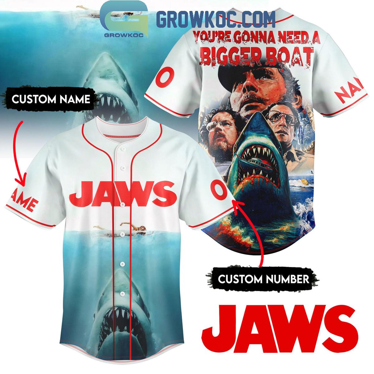 Jaws Youre Gonna Need A Bigget Boat Baseball Jersey Unisex T-shirt, Sweatshirt, Hoodie, Long Sleeve Tee - T-Shirt, Sweatshirt, Hoodie