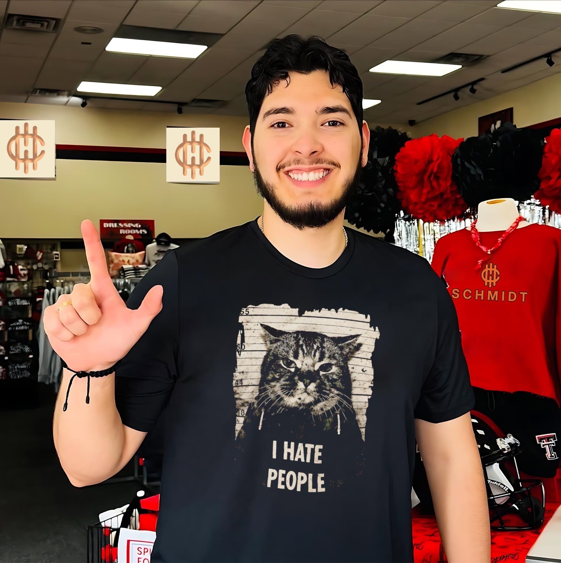 Jeff Satur I Hate People Mugshot Cat sarcastic shirt Unisex T-shirt, Sweatshirt, Hoodie, Long Sleeve Tee - T-Shirt, Sweatshirt, Hoodie