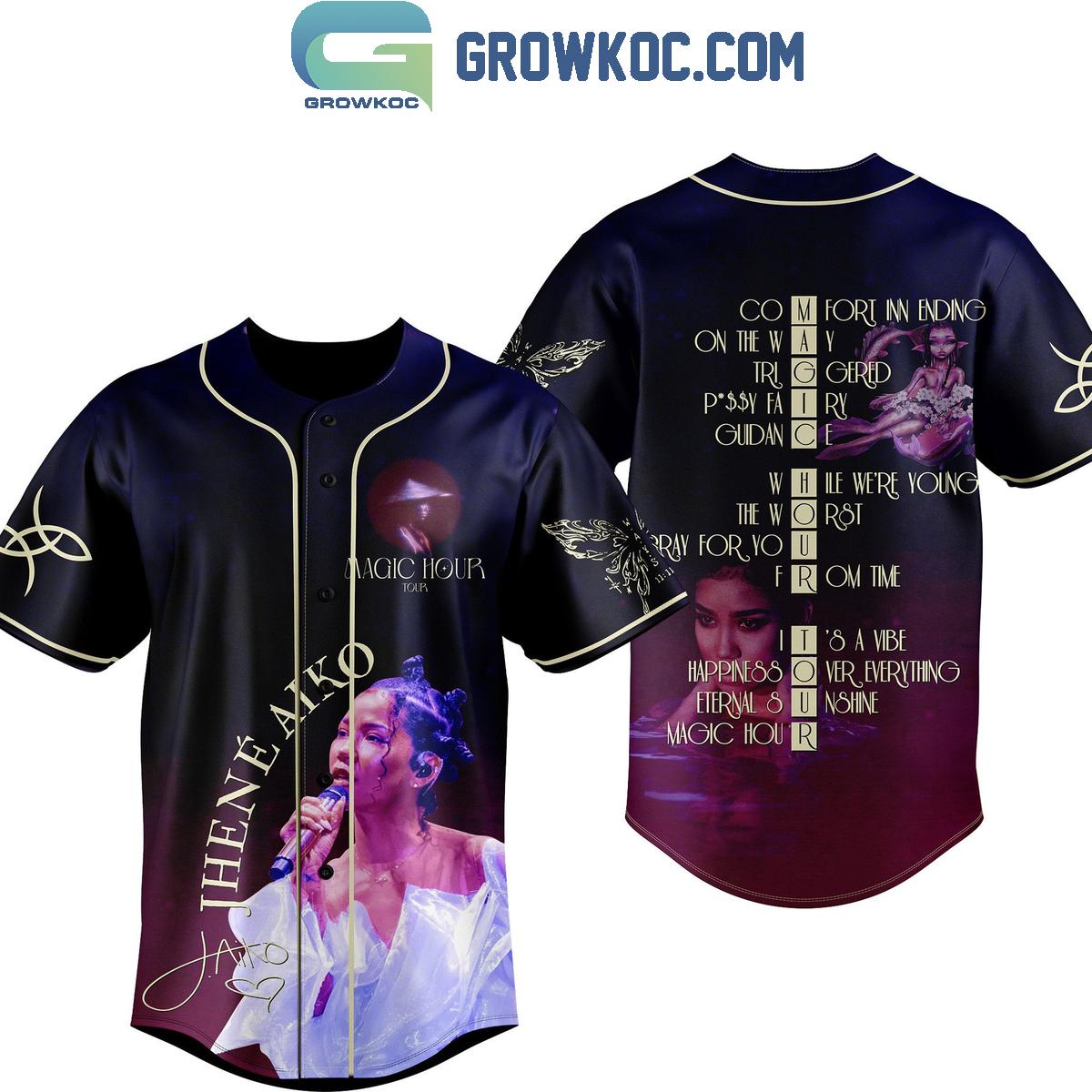 Jhene Aiko Comfort In Ending On The Way Personalized Baseball Jersey Unisex T-shirt, Sweatshirt, Hoodie, Long Sleeve Tee - T-Shirt, Sweatshirt, Hoodie