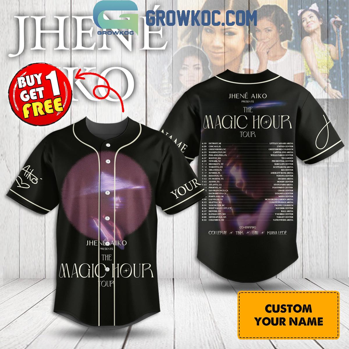 Jhene Aiko The Magic Hour Tour 2024 Fan Personalized Baseball Jersey Unisex T-shirt, Sweatshirt, Hoodie, Long Sleeve Tee - T-Shirt, Sweatshirt, Hoodie