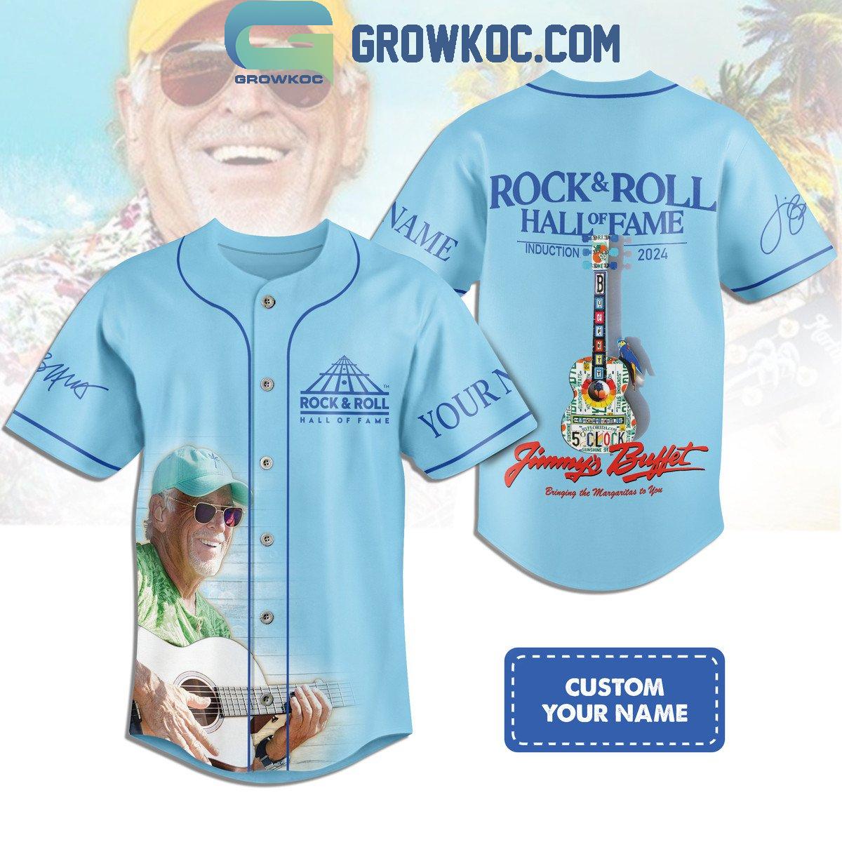 Jimmy Buffett Introduction Of Rock And Roll 2024 Personalized Baseball Jersey Unisex T-shirt, Sweatshirt, Hoodie, Long Sleeve Tee - T-Shirt, Sweatshirt, Hoodie
