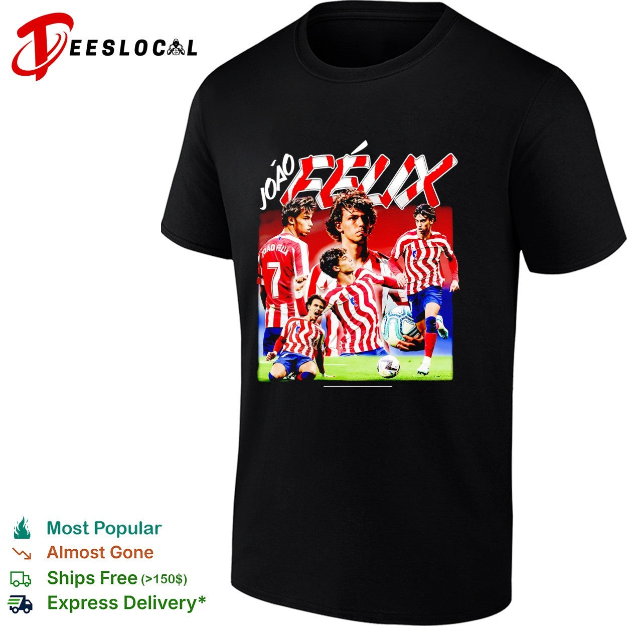 Joao Felix dribbling collage shirt Unisex T-shirt, Sweatshirt, Hoodie, Long Sleeve Tee - T-Shirt, Sweatshirt, Hoodie