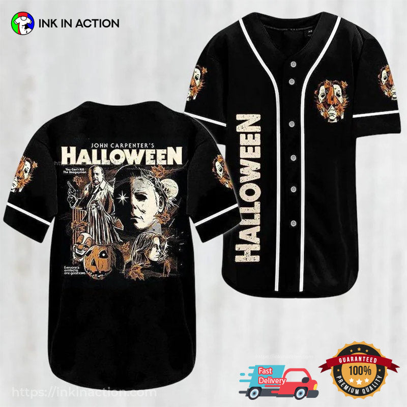 John Carpenters Halloween Michael Myers Black Baseball Jersey Unisex T-shirt, Sweatshirt, Hoodie, Long Sleeve Tee - T-Shirt, Sweatshirt, Hoodie