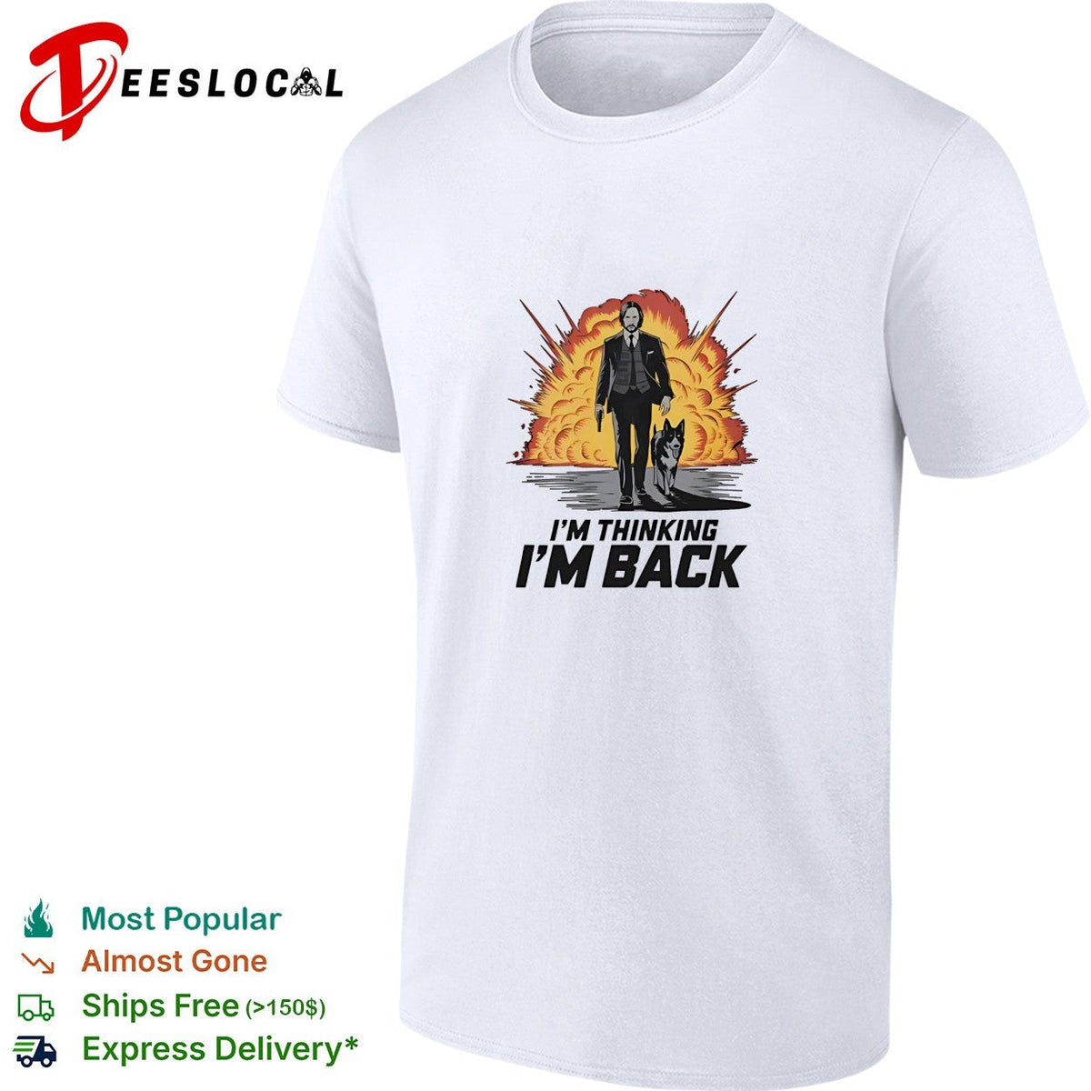 John Wick im thinking im back shirt Unisex T-shirt, Sweatshirt, Hoodie, Long Sleeve Tee - T-Shirt, Sweatshirt, Hoodie