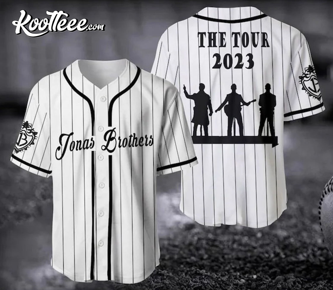 Jonas Brothers 2023 Tour Merch Baseball Jersey Unisex T-shirt, Sweatshirt, Hoodie, Long Sleeve Tee - T-Shirt, Sweatshirt, Hoodie