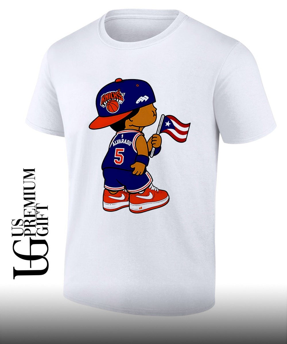 Jose Alvarado Knicks Puerto Rico flag shirt Unisex T-shirt, Sweatshirt, Hoodie, Long Sleeve Tee - T-Shirt, Sweatshirt, Hoodie