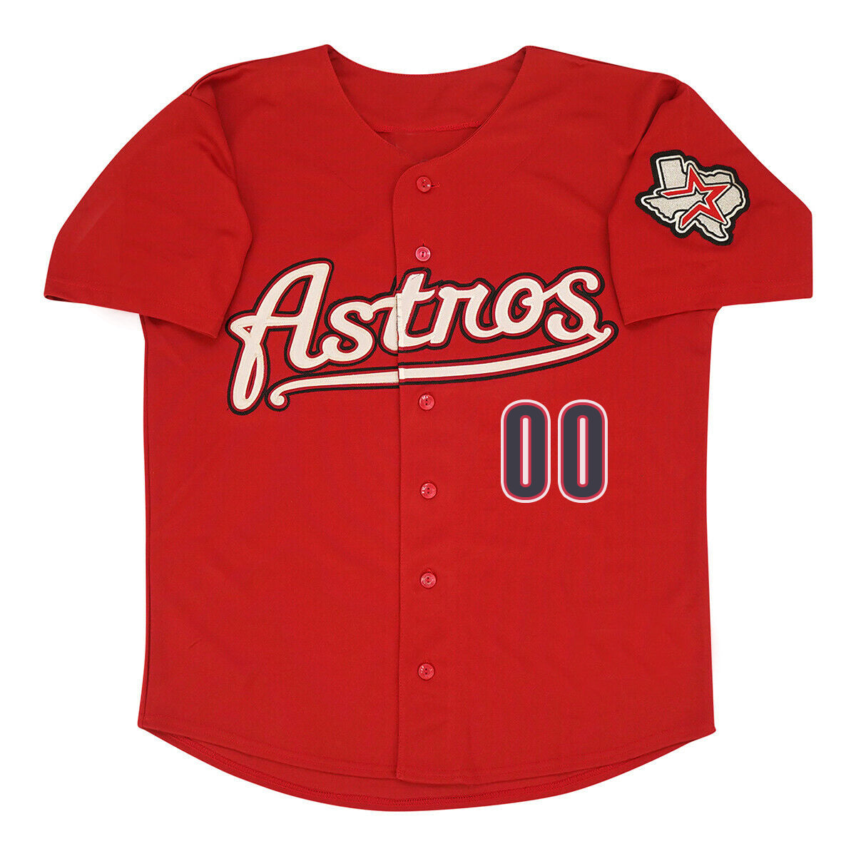 Custom Houston Astros 2012 Red Men's Jersey Stitched baseball jersey product view 2