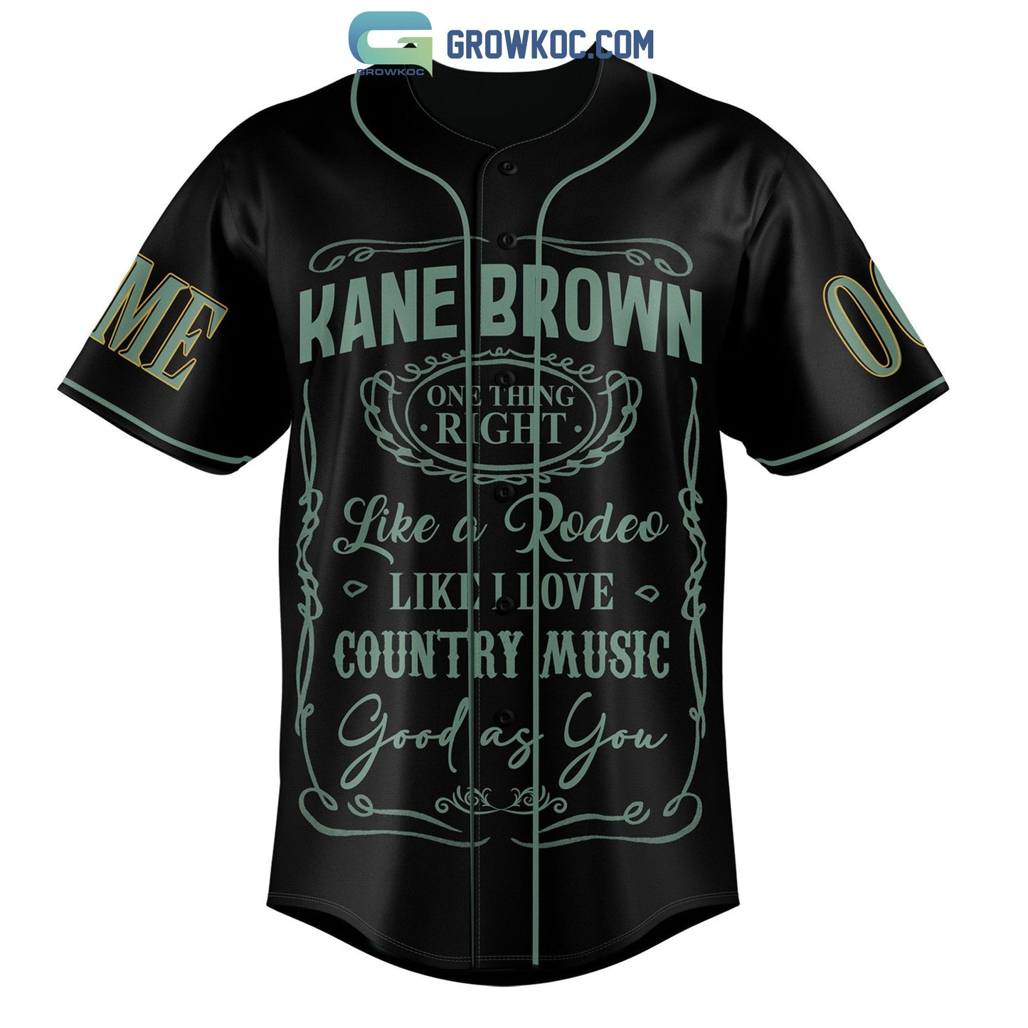 Kane Brown Country Music Personalized Baseball Jersey Unisex T-shirt, Sweatshirt, Hoodie, Long Sleeve Tee - T-Shirt, Sweatshirt, Hoodie