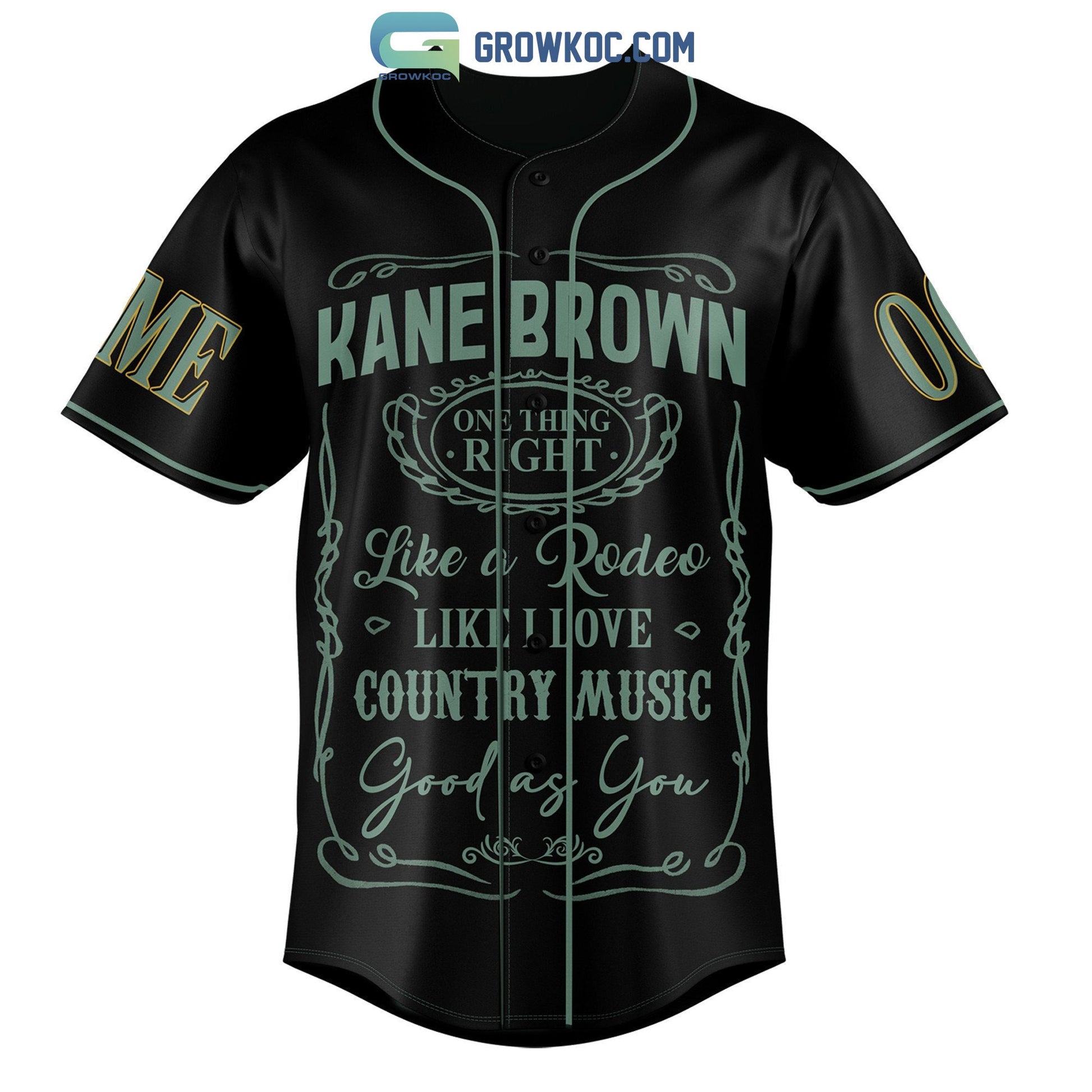 Kane Brown Country Music Personalized Baseball Jersey Unisex T-shirt, Sweatshirt, Hoodie, Long Sleeve Tee - T-Shirt, Sweatshirt, Hoodie