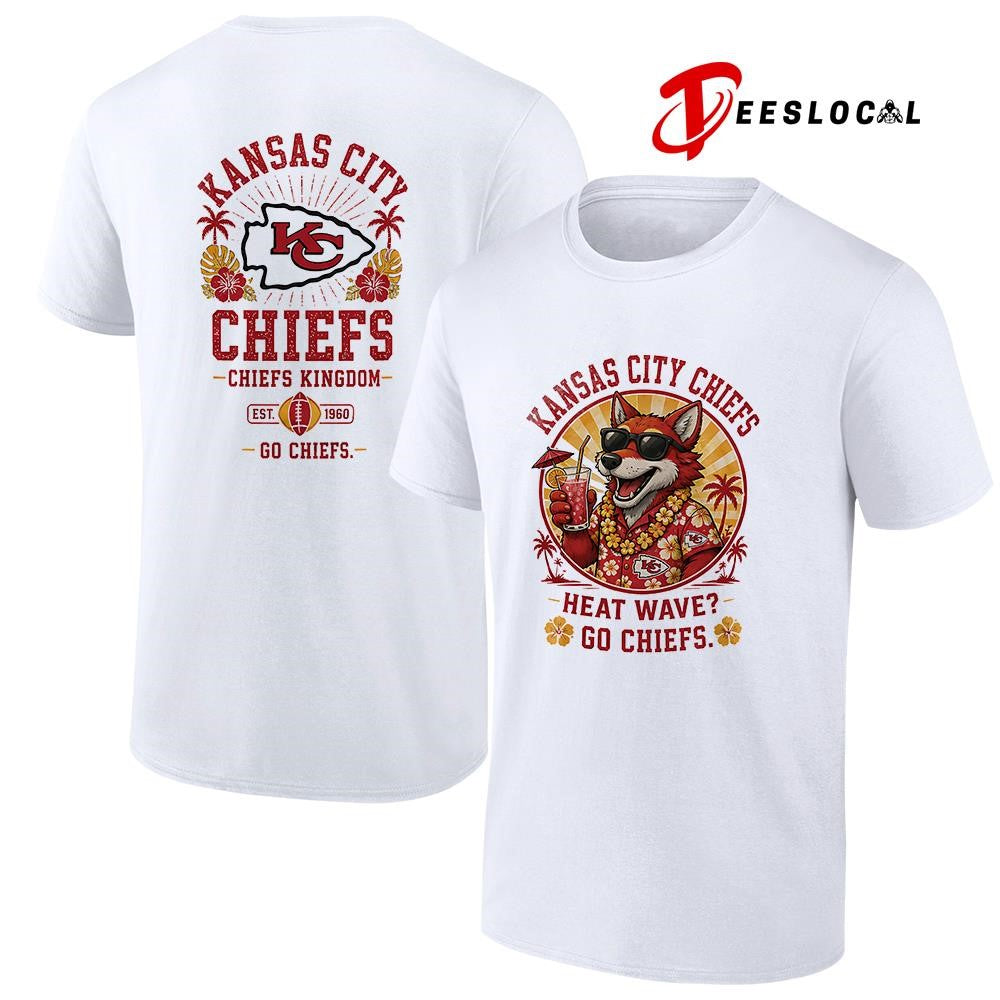 Kansas City Chiefs heat wave beach vibes mascot shirt Unisex T-shirt, Sweatshirt, Hoodie, Long Sleeve Tee - T-Shirt, Sweatshirt, Hoodie