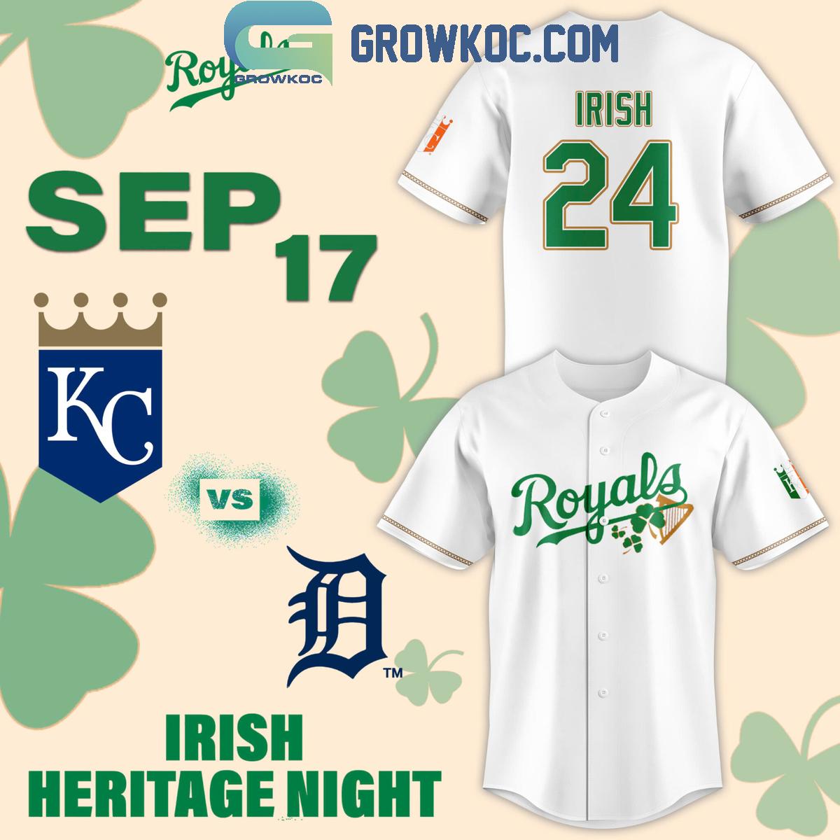 Kansas City Royals 2024 Irish Heritage Baseball Jersey Unisex T-shirt, Sweatshirt, Hoodie, Long Sleeve Tee - T-Shirt, Sweatshirt, Hoodie
