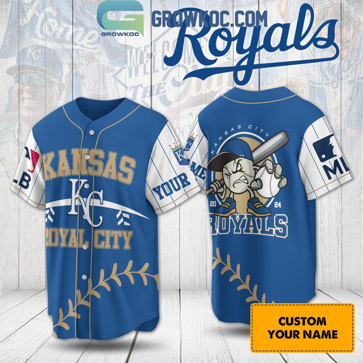 Kansas Royals City 2024 Baseball Fan Love Personalized Baseball Jersey Unisex T-shirt, Sweatshirt, Hoodie, Long Sleeve Tee - T-Shirt, Sweatshirt, Hoodie