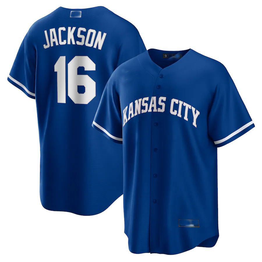 Kansas City Royals #16 Bo Jackson Royal Alternate Cooperstown Collection Replica Player Jersey Baseball Jerseys baseball jersey product view 1