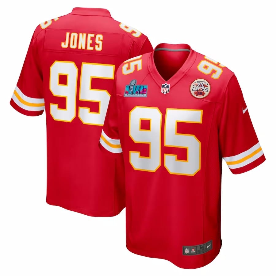 Chris Jones Kansas City Chiefs Super Bowl Jersey football jersey product view 1