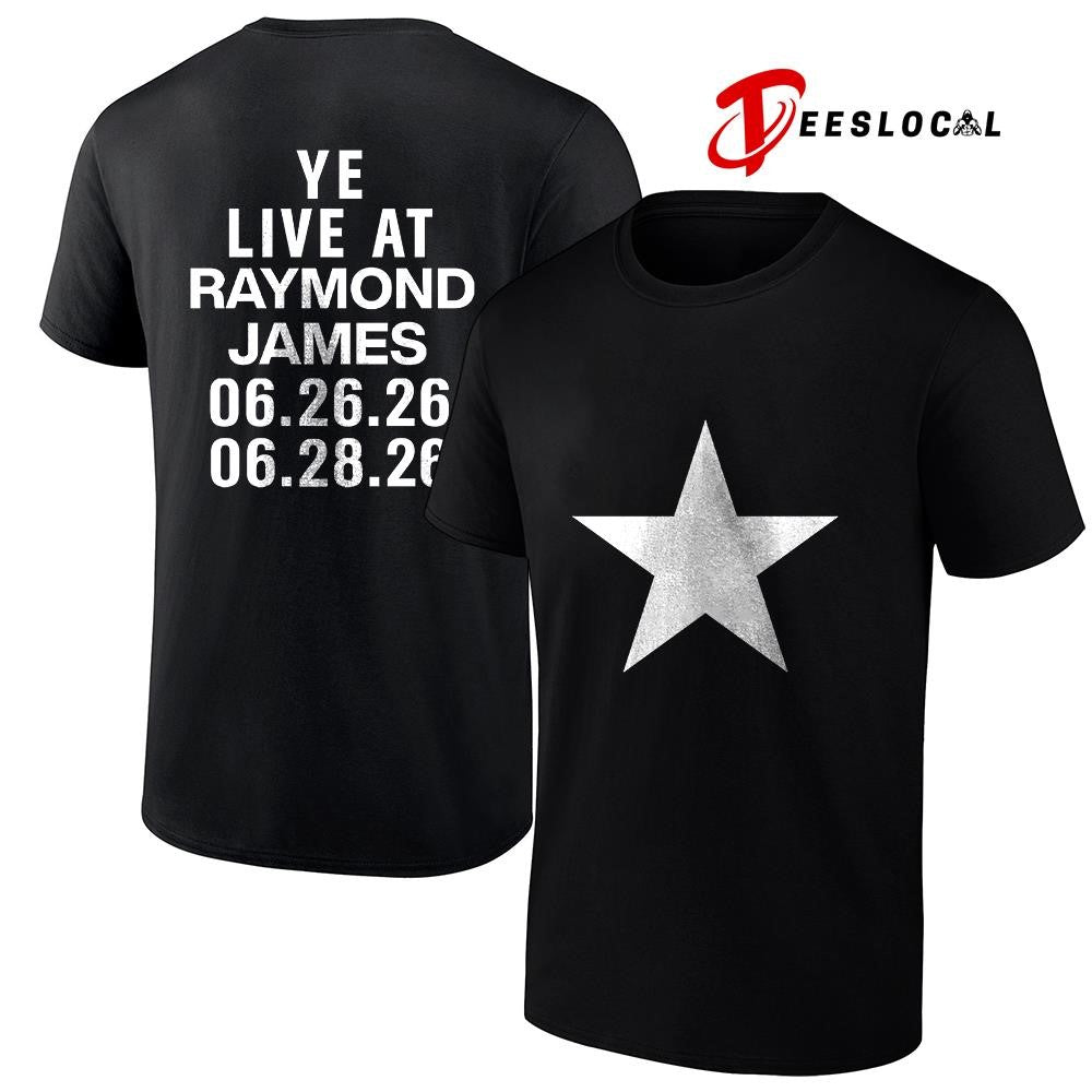 Kanye West Raymond James stadium Tampa Florida star shirt Unisex T-shirt, Sweatshirt, Hoodie, Long Sleeve Tee - T-Shirt, Sweatshirt, Hoodie