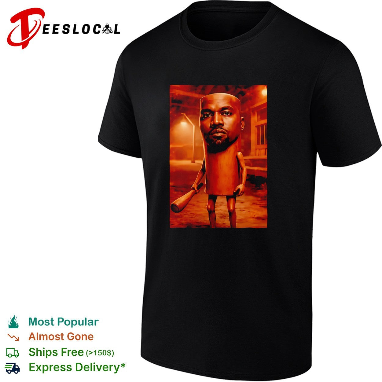 Kanye West wooden figurine bat shirt Unisex T-shirt, Sweatshirt, Hoodie, Long Sleeve Tee - T-Shirt, Sweatshirt, Hoodie
