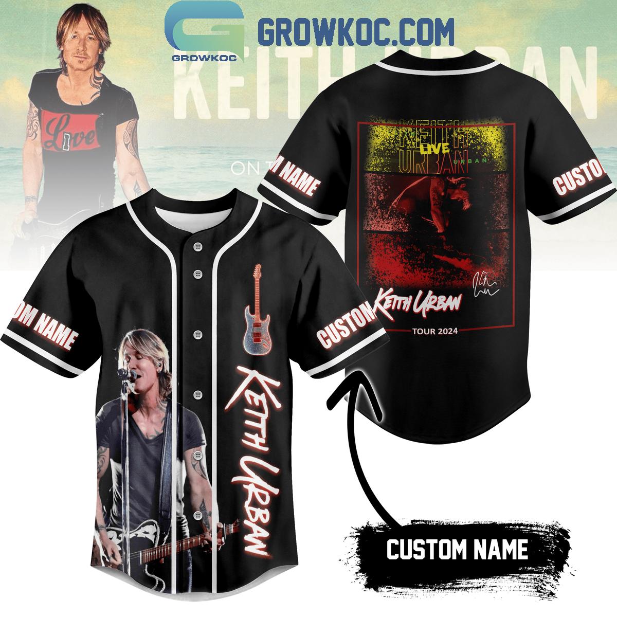Keith Urban Tour 2024 Personalized Baseball Jersey Unisex T-shirt, Sweatshirt, Hoodie, Long Sleeve Tee - T-Shirt, Sweatshirt, Hoodie