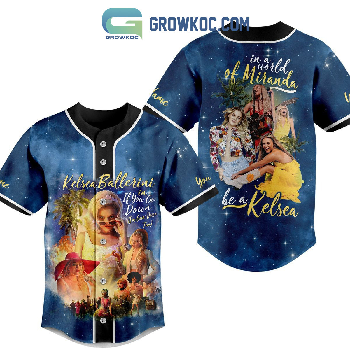 Kelsea Ballerini In A World Of Miranda Personalized Baseball Jersey Unisex T-shirt, Sweatshirt, Hoodie, Long Sleeve Tee - T-Shirt, Sweatshirt, Hoodie