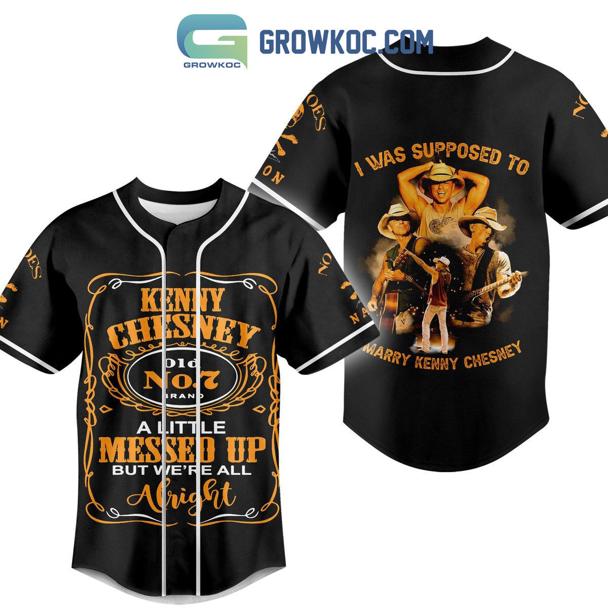 Kenny Chesney A Little Messed Up But Were All Alright Personalized Baseball Jersey Unisex T-shirt, Sweatshirt, Hoodie, Long Sleeve Tee - T-Shirt, Sweatshirt, Hoodie