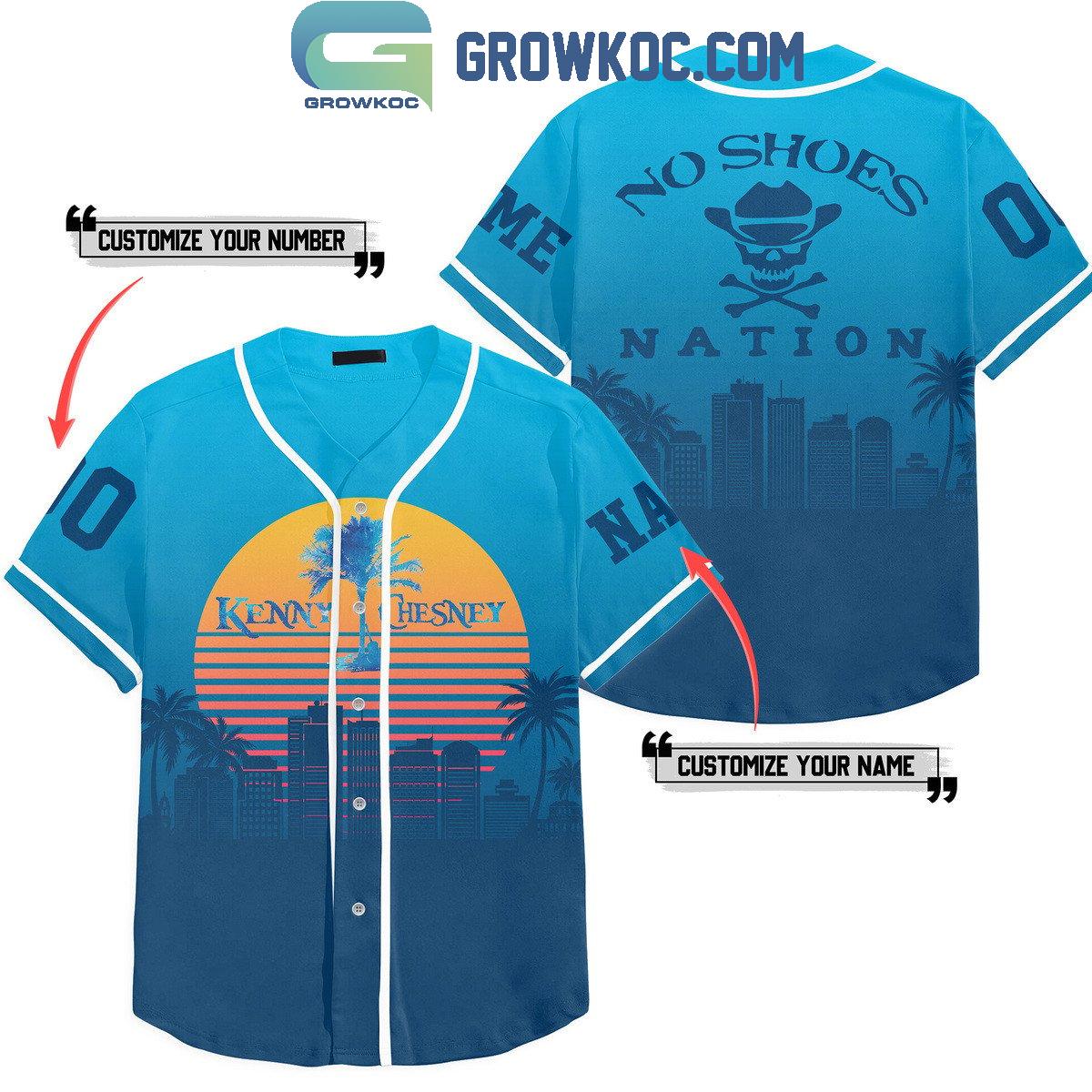 Kenny Chesney No Shoes Nation Cowboy Personalized Baseball Jersey Unisex T-shirt, Sweatshirt, Hoodie, Long Sleeve Tee - T-Shirt, Sweatshirt, Hoodie