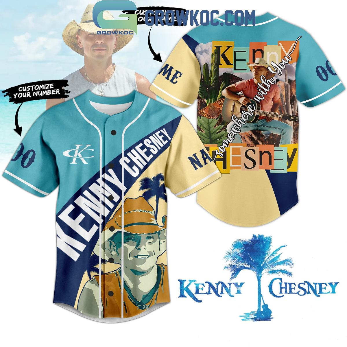 Kenny Chesney Somewhere With You Personalized Baseball Jersey Unisex T-shirt, Sweatshirt, Hoodie, Long Sleeve Tee - T-Shirt, Sweatshirt, Hoodie