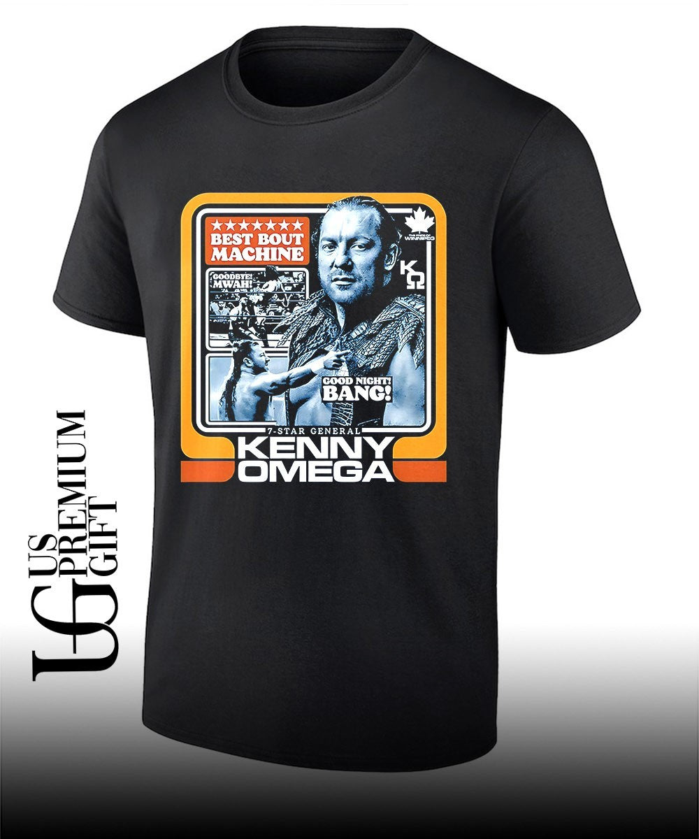 Kenny Omega AEW Wrestling Best Bout Machine 7-Star General Goodbye Mwah Bang shirt Unisex T-shirt, Sweatshirt, Hoodie, Long Sleeve Tee - T-Shirt, Sweatshirt, Hoodie