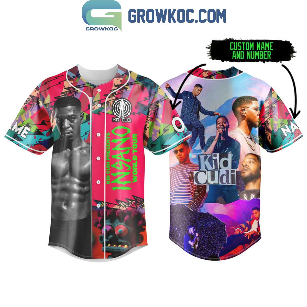 Kid Cudi Insano World Tour 2024 Personalized Baseball Jersey Unisex T-shirt, Sweatshirt, Hoodie, Long Sleeve Tee - T-Shirt, Sweatshirt, Hoodie