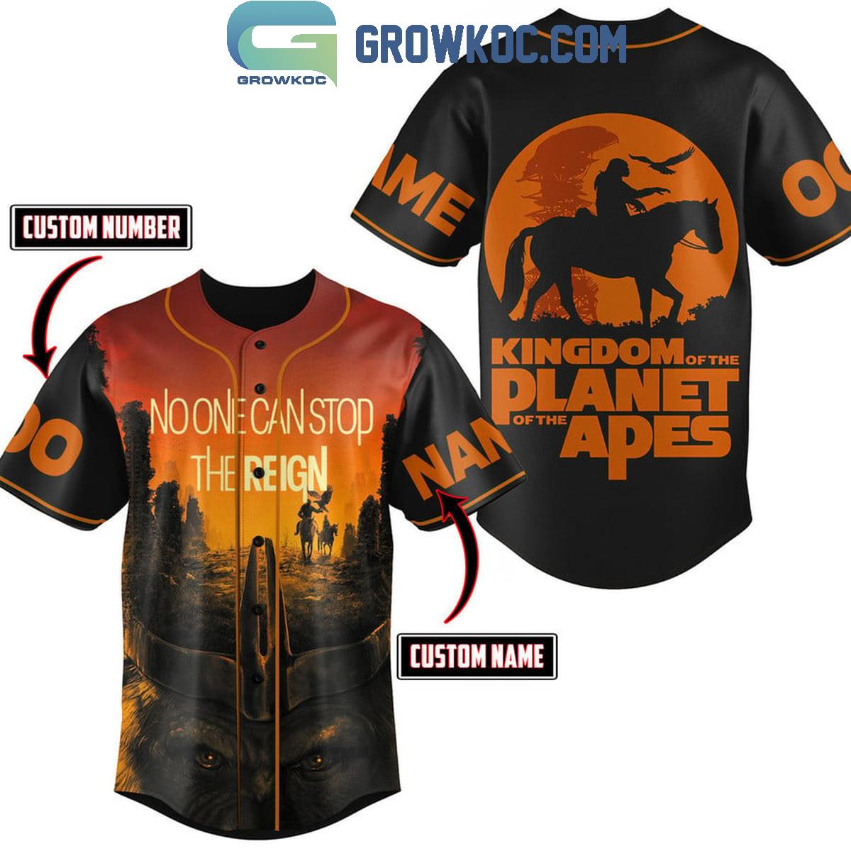 Kingdom Of The Planet Of The Apes Personalized Baseball Jersey Unisex T-shirt, Sweatshirt, Hoodie, Long Sleeve Tee - T-Shirt, Sweatshirt, Hoodie
